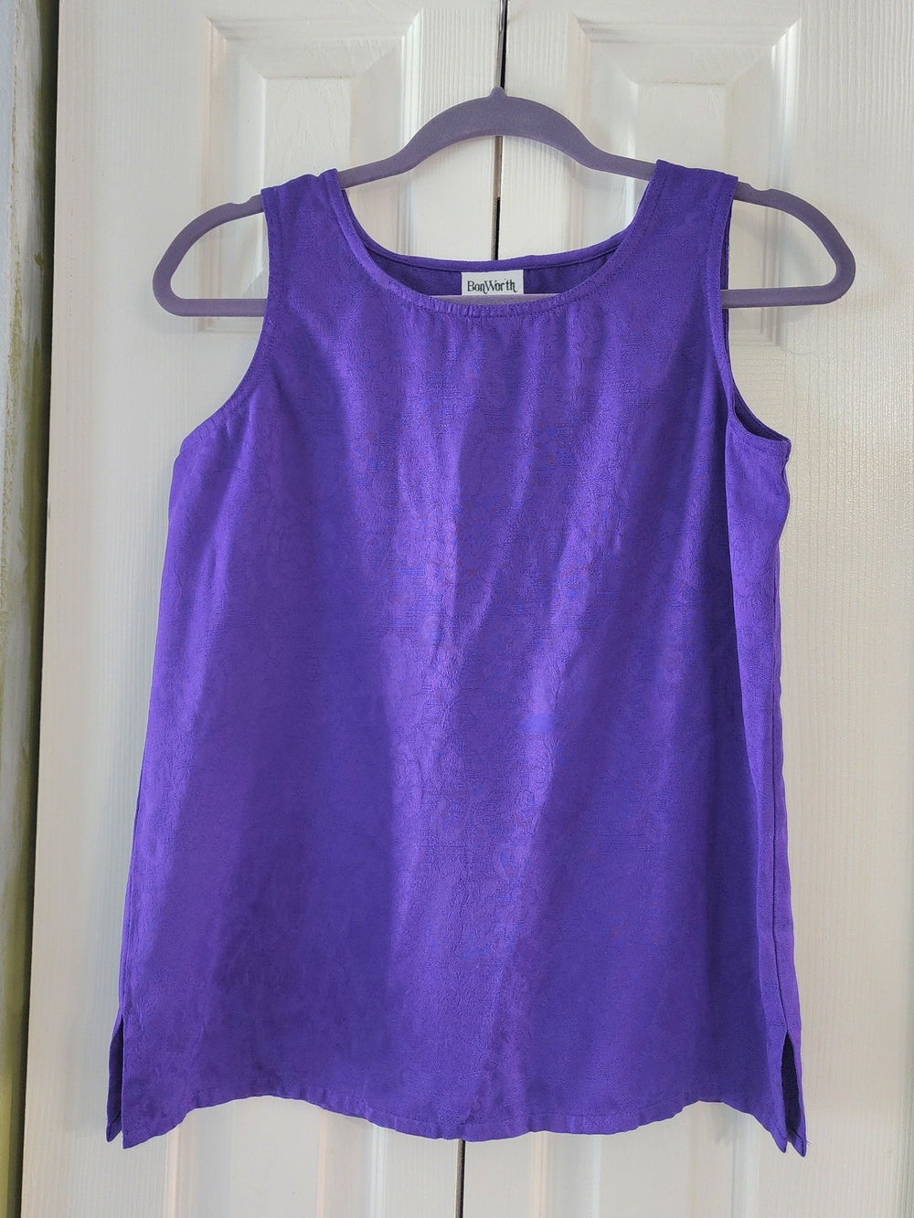 Bon Worth Deep Purple Sleeveless Knit Top